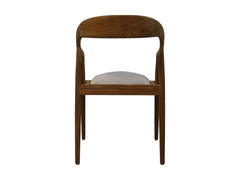 HSM-collectie Eetkamerstoel Wifera + zitting-55x41x78-Natuurlijk/Wit-Teak/Stof