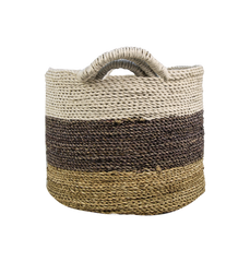 HSM-collectie Mandenset Malibu S/3-ø36x30 / ø34x27 / ø32x25-Naturel/Assorti-Raffia/Zeegras