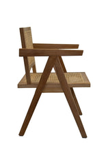 HSM Collectie-Eetkamerstoel-56x52x83-Natuurlijk-Rotan/Teak