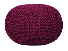 Sitzpouf Pouf Gebreide kruk Gebreide poef Ø 55cm PREMIUM Binnenplaats Zwembad Tuin Duurzaam
