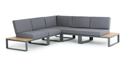 Albufeira modulaire loungeset hoekopstelling - Alu antraciet