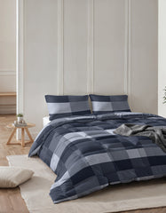 All-in-one Lazy 2-persoons dekbed Anne Blue 200 x 200 Met Pillowcases