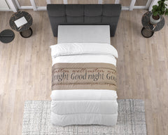 All-in-one Lazy 1-persoons dekbed Wit 140 x 200