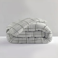 All-in-one Lazy 1-persoons dekbed Hannah Grijs 140 x 200 Met Kussensloop