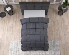 Alles-in-één Lazy 1-persoons dekbed Kees Antraciet 140 x 200