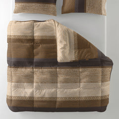 Alles-in-één Lazy 2-persoons dekbed Marina Taupe 200 x 200 Met Kussenslopen