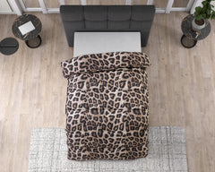 All-in-one Lazy 1-persoons dekbed Panther Taupe 140 x 200