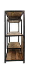 HSM-collectie - Open vakkenkast Levels - 150x35x90 - Naturel/Zwart - Mango/Metaal