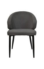 HSM-collectie-Eetkamerstoel Yuna S/2-60x54x82.5-Grijs/Zwart-Stof/Metaal