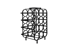 HSM-collectie - Staand wijnrek 12 flessen - 35x25x50 - Zwart - Metaal
