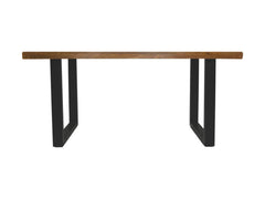 HSM-collectie - Rechthoekige eettafel Melbourne - 160x90x77 - Bruin/Zwart - Mango/Metaal
