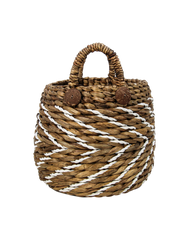 HSM-collectie Mandenset S/2-ø40x42/ø30x36-Natuurlijk/Wit-Waterhyacint