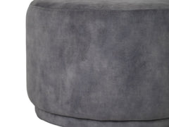 HSM-collectie - Ronde Poef Otto - 55x55x40 - Dolfijn Grijs - Stof