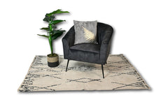 HSM-collectie Sierkussen met print 45x45 Licht Grijs/Goud Stof