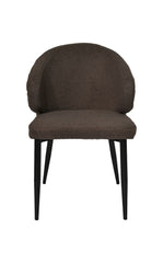 HSM-collectie - Eetkamerstoel Yuna S/2 - 60x54x82,5 - Espresso/Zwart - Stof/Metaal