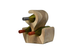 HSM-collectie Staand Wijnrek Vins 3 Flessen-25x18x31-Naturel-Munggur