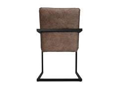 HSM-collectie - Eetkamerstoel Boston S/2 - 56x68x89 - Lever - Stof/Metaal