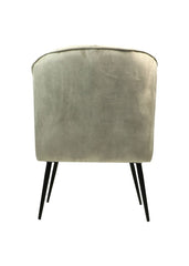 HSM-collectie - Eetkamerstoel Chester - 60x63x83 - Wit/Zwart - Stof/Metaal