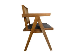 HSM Collectie-Eetkamerstoel Phi-52x54x83-Natuurlijk/Donkergrijs-Teak/Stof