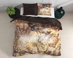 Dekbedovertrek Inferno Taupe 140 x 220 - 1-persoons dekbedovertrek