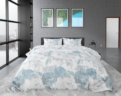 Dekbedovertrek Iven Blauw 140 x 220 - 1-persoons dekbedovertrek