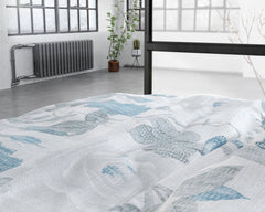 Dekbedovertrek Iven Blauw 140 x 220 - 1-persoons dekbedovertrek