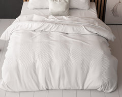 Dekbedovertrek Loana Wit 140 x 220 - 1-persoons dekbedovertrek