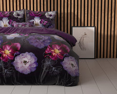 Dekbedovertrek Magic Flower Paars 140 x 220 - 1-persoons dekbedovertrek