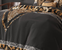 Dekbedovertrek Panter Liefde Hart Bruin 140 x 200/220 - 1-persoons dekbedovertrek
