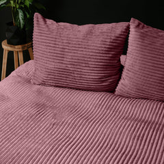 Dekbedovertrek Rib Teddy Oud Roze 140 x 200/220 - 1-persoons dekbedovertrek
