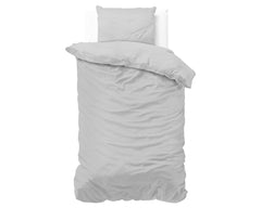 Dekbedovertrek Satin Point Grijs 140 x 220 - 1-persoons dekbedovertrek