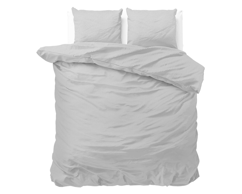 Dekbedovertrek Satin Point Grijs 200 x 220 - 2-persoons dekbedovertrek