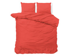 Dekbedovertrek Satin Point Rood 200 x 220 - 2-persoons dekbedovertrek
