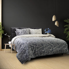 Dekbedovertrek Signature Velvet Katoen Emma Antraciet 140 x 220 - 1-persoons dekbedovertrek