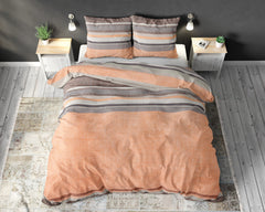 Dekbedovertrek Sonta Oranje 140 x 220 - 1-persoons dekbedovertrek
