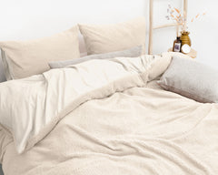 Dekbedovertrek Teddy Creme 140 x 220 - 1-persoons dekbedovertrek