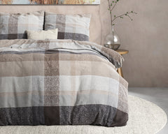 Dekbedovertrek Thor Taupe 200 x 220
