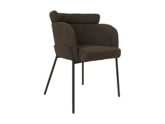 HSM-collectie - Eetkamerstoel Luca S/2 - 57x60x81 - Bruin/Zwart - Stof/Metaal