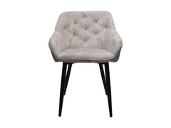 HSM-collectie - Eetkamerstoel Liverpool S/2 - 56x61x79 - Beige/Zwart - Stof/Metaal