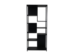 HSM-collectie - Open boekenkast Levels - 78x35x178 - Zwart - Mango/Metaal
