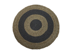 HSM-collectie Vloerkleed -ø100-Natuurlijk/Grijs-Raffia/Zeegras
