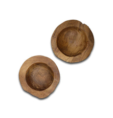 HSM-collectie-Fruitschaal Klein-ø20-27x6-10-Natuurlijk-Teak