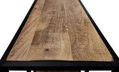 HSM-collectie - Open boekenkast Levels - 160x38x80 - Naturel/Zwart - Mango/Metaal