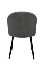 HSM-collectie-Eetkamerstoel Yuna S/2-60x54x82.5-Grijs/Zwart-Stof/Metaal