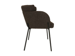 HSM-collectie - Eetkamerstoel Luca S/2 - 57x60x81 - Bruin/Zwart - Stof/Metaal