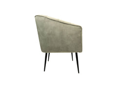 HSM-collectie - Eetkamerstoel Chester - 60x63x83 - Wit/Zwart - Stof/Metaal