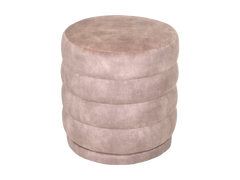 HSM-collectie - Ronde Poef Rings - 45x45x40 - Lever - Stof