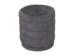 HSM-collectie - Ronde Poefringen - 45x45x40 - Dolfijn Grijs - Stof
