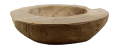 HSM-collectie - Fruitschaal Medium - ø28-35x10 - Naturel - Teak - Fruitschaal