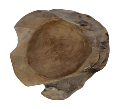 HSM-collectie - Fruitschaal Medium - ø28-35x10 - Naturel - Teak - Fruitschaal